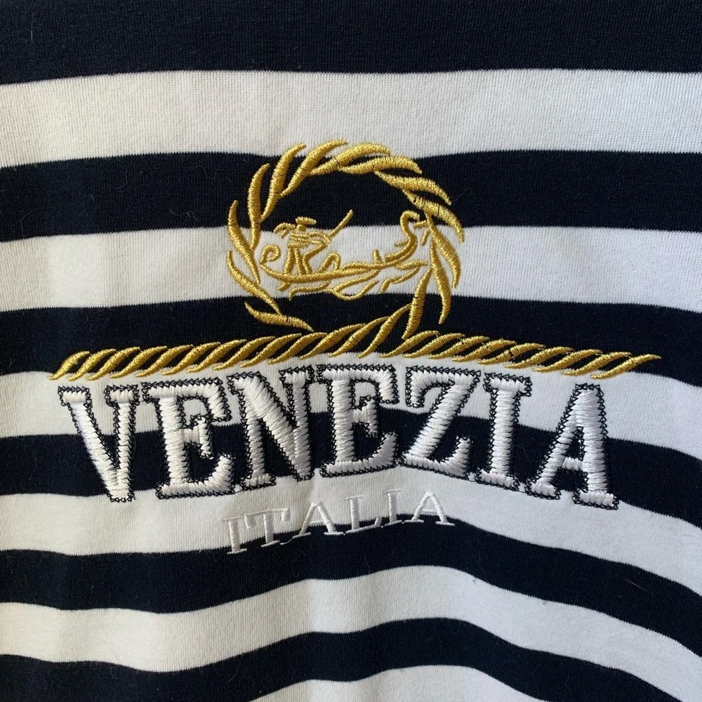 Striped Black and White Hoodie - Picture 2 of 4